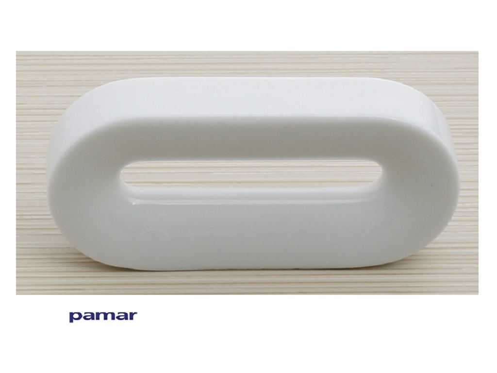 pammn2183aa91aa101c.png Maniglietta Mobile Interasse 32 modello Loop mm.91x42x16h Porcellana Bianco Lucido | Pamar - immagine 1