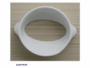 Maniglietta Mobile Interasse 96 modello Oblong mm.119x90x82h Porcellana AA101-Bianco Lucido | Pamar