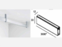 Tubo Rettangolare Armadio Alluminio Anodizzato+Gomma Tondo mm.30x12 Asta cm.300  | Pamar - immagine 2