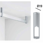 Reggitubo Centrale Passante Alluminio Per Tubo Rettangolare mm.19x75 | Pamar