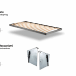 Letto a Scomparsa Apertura Laterale Modello Kit Silvy Singolo Superiore mm.900x2000 | Pessotto Reti