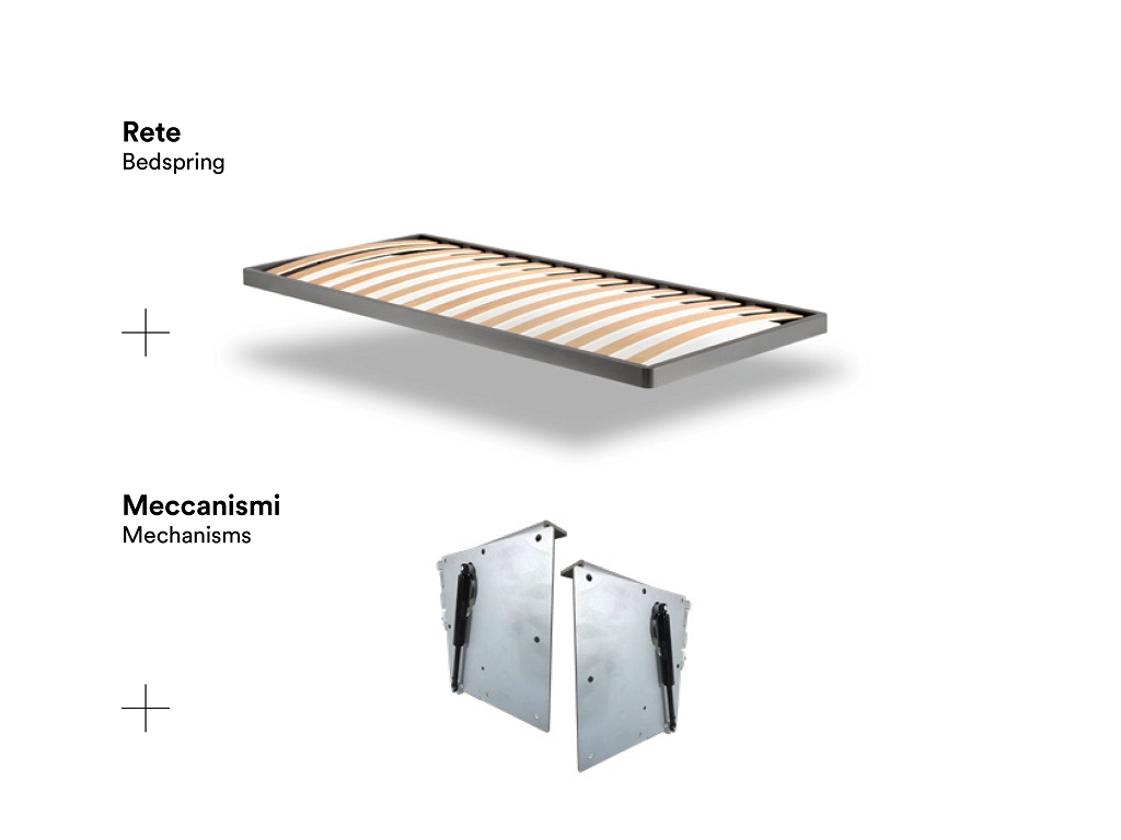 pessilvy900x2000.png Letto a Scomparsa Apertura Laterale Modello Kit Silvy Singolo Superiore mm.900x2000 | Pessotto Reti - immagine 1