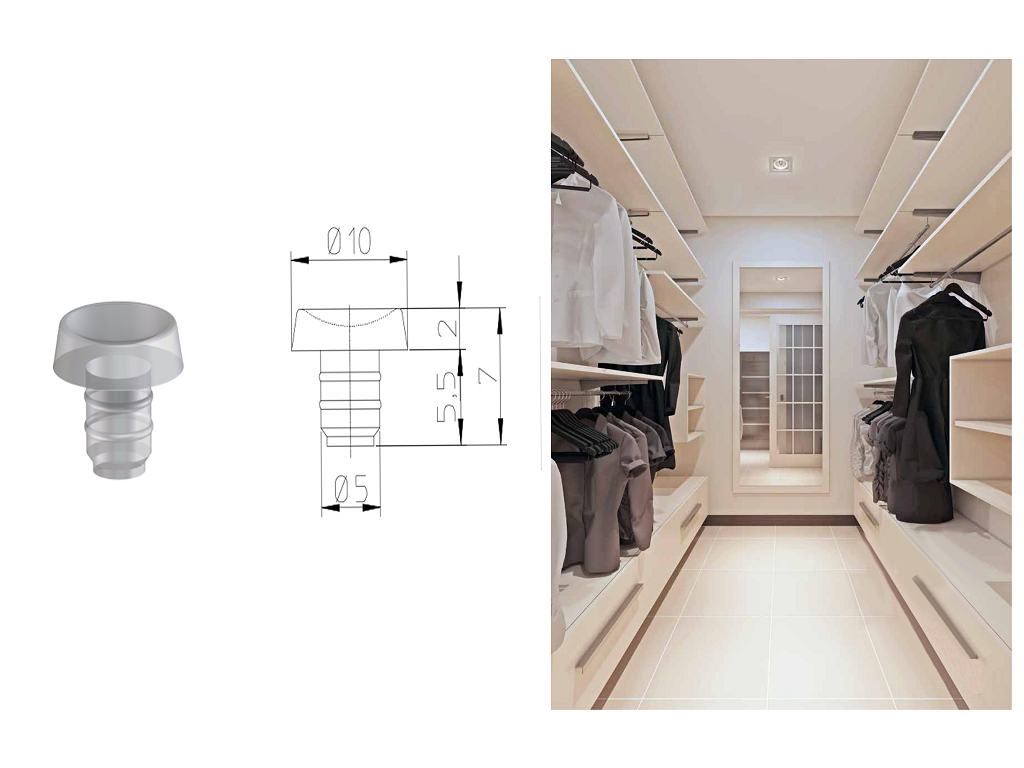 prl60020s01000.png Ventosa Morbida in Silicone Trasprente mm.5/10x2h | Proal - immagine 1