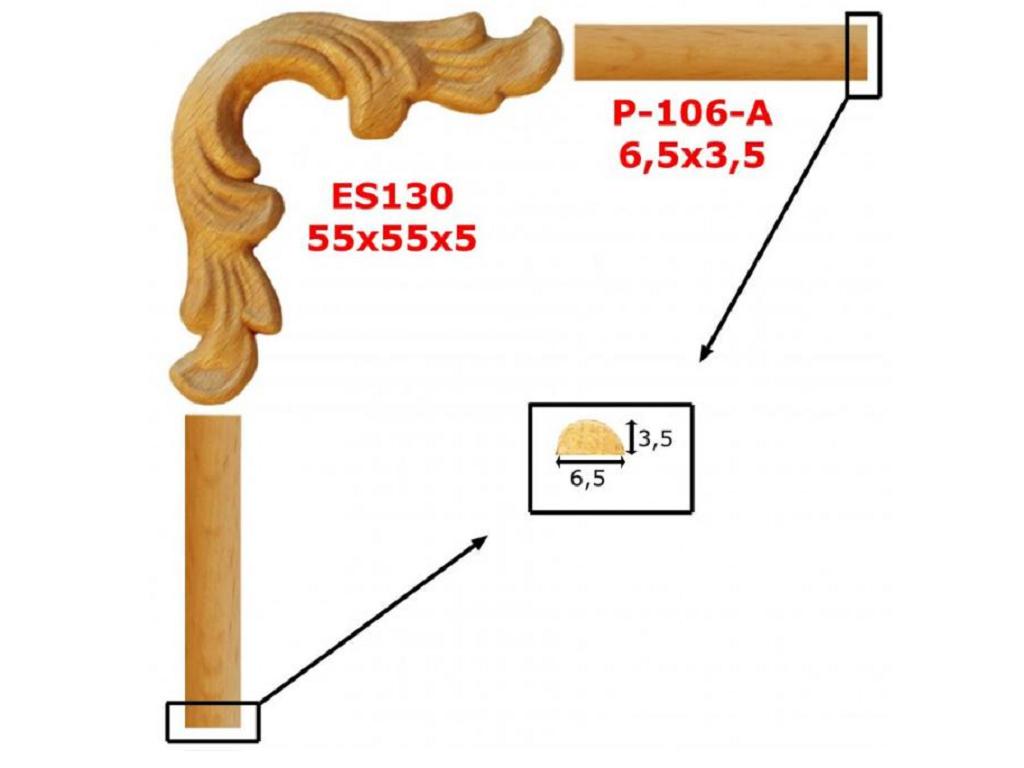 prues130bu.png Angolo Legno Faggio w70xh35xd5 Pru - immagine 1