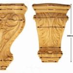 Capitello Legno Faggio w220xh360xd160  Pru