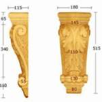 Capitello Legno Ayous w180xh515xd115  Pru