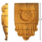 Capitello Legno Faggio w70xh110xd18  Pru