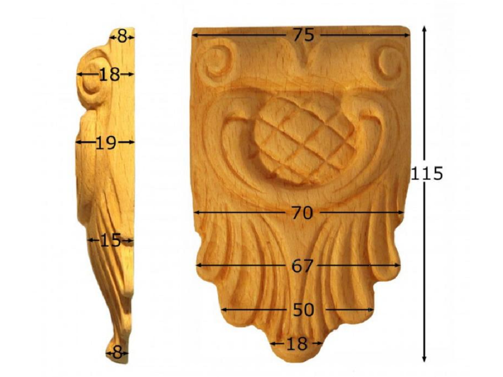 pruka530bu.png Capitello Legno Faggio w70xh110xd18 Pru - immagine 1