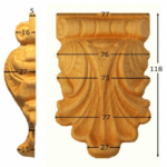 Capitello Legno Faggio w75xh110xd27  Pru