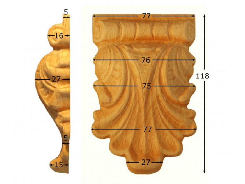 pruka532bu.png Capitello Legno Faggio w75xh110xd27 Pru - immagine 1