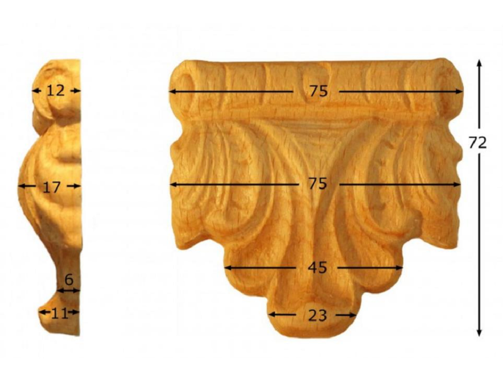 pruka533bu.png Capitello Legno Faggio w75xh65xd15 Pru - immagine 1