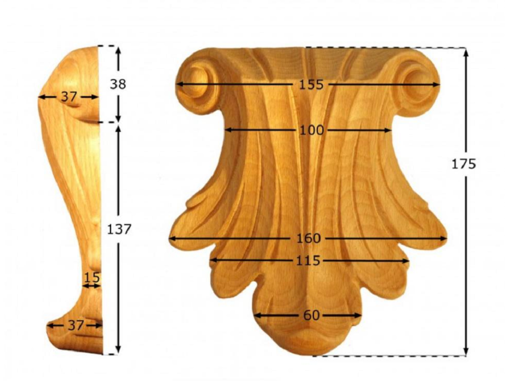 pruka534bu.png Capitello Legno Faggio w160xh175xd37 Pru - immagine 1