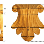 Capitello Legno Faggio w80xh85xd25  Pru