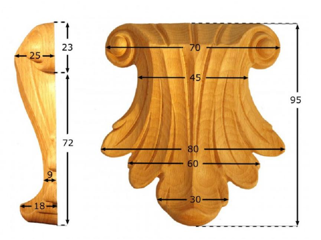 pruka536bu.png Capitello Legno Faggio w80xh85xd25 Pru - immagine 1
