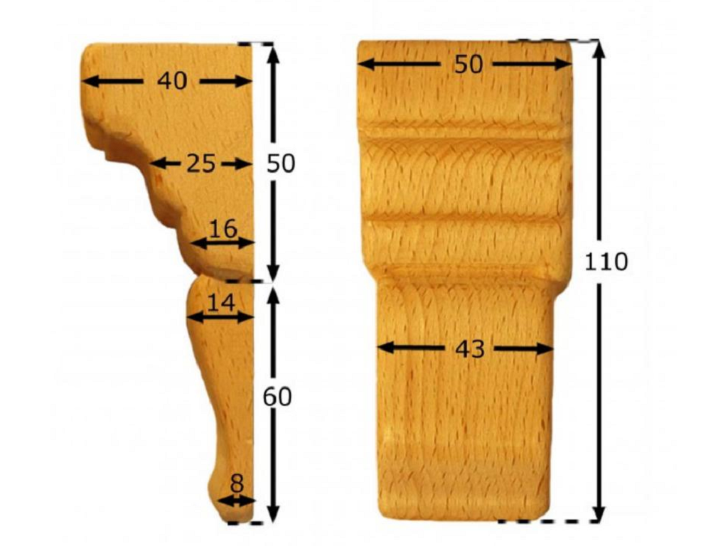 pruka540bu.png Capitello Legno Faggio w50xh110xd39 Pru - immagine 1