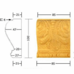 Capitello Legno Faggio w85xh100xd47  Pru