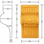 Capitello Legno Faggio w80xh150xd60  Pru