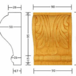 Capitello Legno Faggio w90xh120xd50  Pru