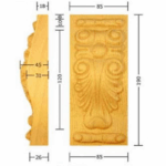 Capitello Legno Faggio w85xh190xd45  Pru
