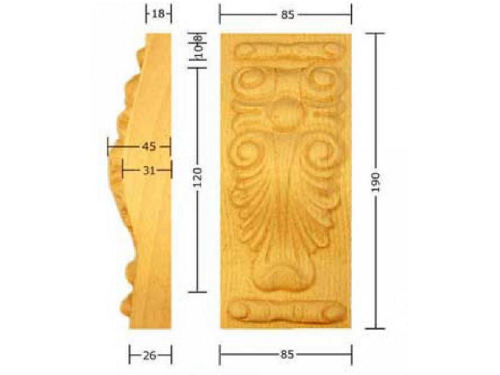 pruka557bu.png Capitello Legno Faggio w85xh190xd45 Pru - immagine 1
