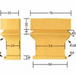 Capitello Legno Pino w76xh75xd35 Intagliato a Mano  Pru