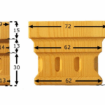 Capitello Legno Pino w72xh58xd19 Intagliato a Mano  Pru