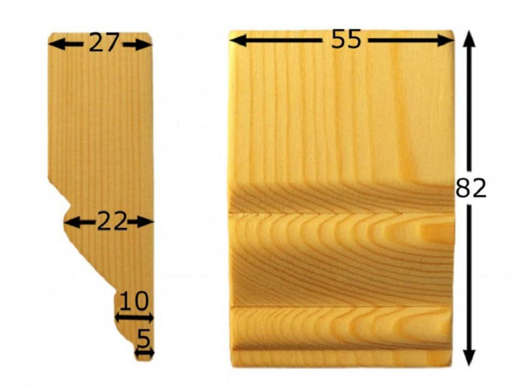 pruka623kihc.png Capitello Legno Pino w55xh82xd27 Intagliato a Mano Pru - immagine 1