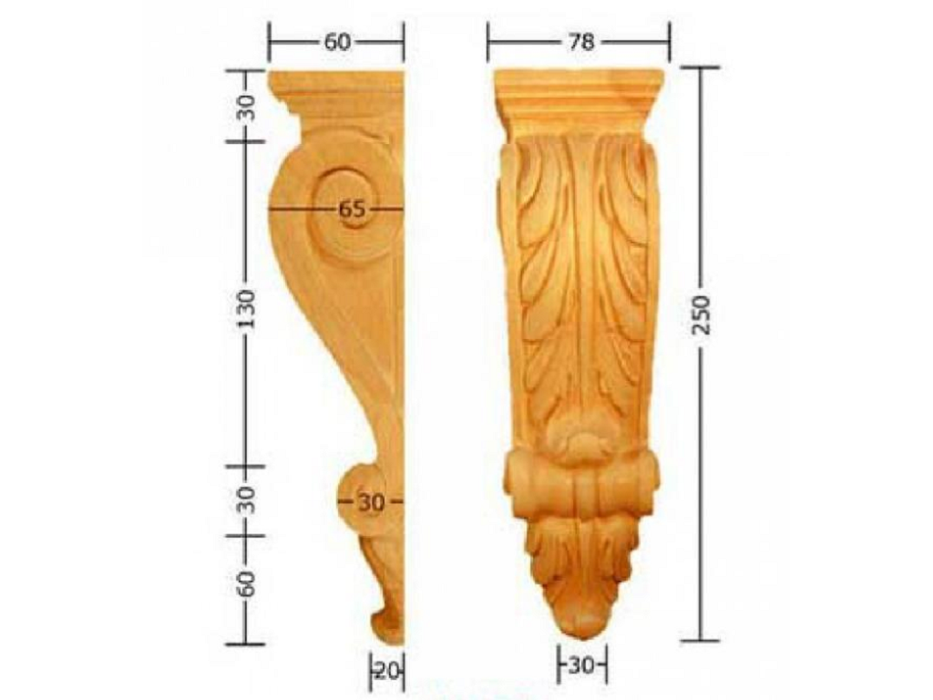 pruka639bu.png Capitello Legno Faggio w78xh250xd65 Pru - immagine 1