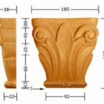 CAPITELLO LEGNO FAGGIO W180xH160xD38- W145xH145xD34-W120xH120xD28-W105xH100xD24- PRU