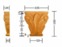 CAPITELLO LEGNO FAGGIO W180xH160xD38- W145xH145xD34-W120xH120xD28-W105xH100xD24- PRU - immagine 2