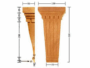 CAPITELLO LEGNO FAGGIO W158xH320xD55- W142xH280xD48- W120xH240xD43- W100xH200xD34 prodotto da PRU - immagine 3