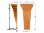 CAPITELLO LEGNO FAGGIO W158xH320xD55- W142xH280xD48- W120xH240xD43- W100xH200xD34 prodotto da PRU - immagine 4