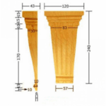 CAPITELLO LEGNO FAGGIO W158xH320xD55- W142xH280xD48- W120xH240xD43- W100xH200xD34 prodotto da PRU