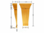 CAPITELLO LEGNO FAGGIO W158xH320xD55- W142xH280xD48- W120xH240xD43- W100xH200xD34 prodotto da PRU