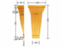 CAPITELLO LEGNO FAGGIO W158xH320xD55- W142xH280xD48- W120xH240xD43- W100xH200xD34 prodotto da PRU - immagine 2