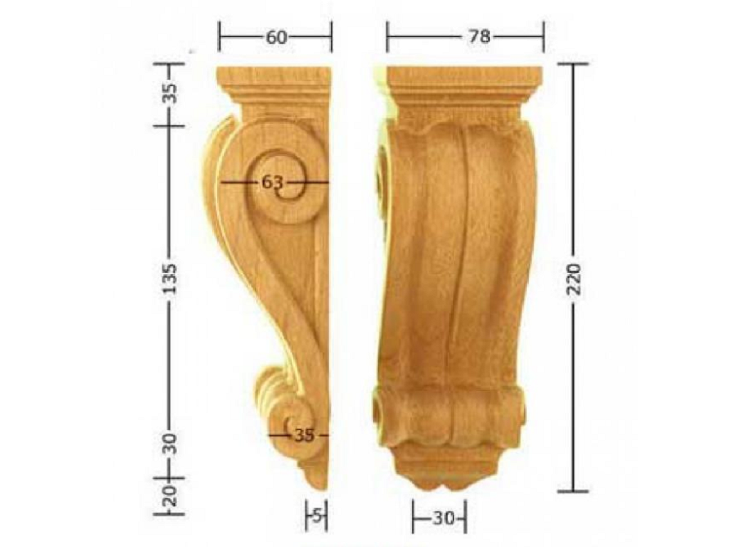 pruka657bu.png CAPITELLO LEGNO FAGGIO W85xH265xD75- W78xH220xD63-W70xH185xD55-W95xH305xD85- W105xH345xD100- W135xH390xD115 prodotto da PRU - immagine 1
