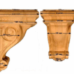 Capitello Legno Faggio w105xh345xd100  Pru