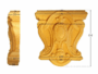 CAPITELLO LEGNO FAGGIO W70xH80xD21- W100xH110xD29- W125xH130xD31- W140xH152xD38- W165xH170xD36- W200xH210xD44-LIBERTY prodotto da PRU - immagine 5