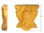 CAPITELLO LEGNO FAGGIO W70xH80xD21- W100xH110xD29- W125xH130xD31- W140xH152xD38- W165xH170xD36- W200xH210xD44-LIBERTY prodotto da PRU - immagine 6