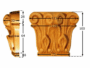 CAPITELLO LEGNO FAGGIO W98xH110xD33- W115xH130xD40- W80xH90xD26 prodotto da PRU - immagine 3