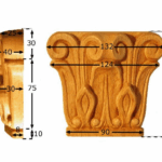 CAPITELLO LEGNO FAGGIO W98xH110xD33- W115xH130xD40- W80xH90xD26 prodotto da PRU