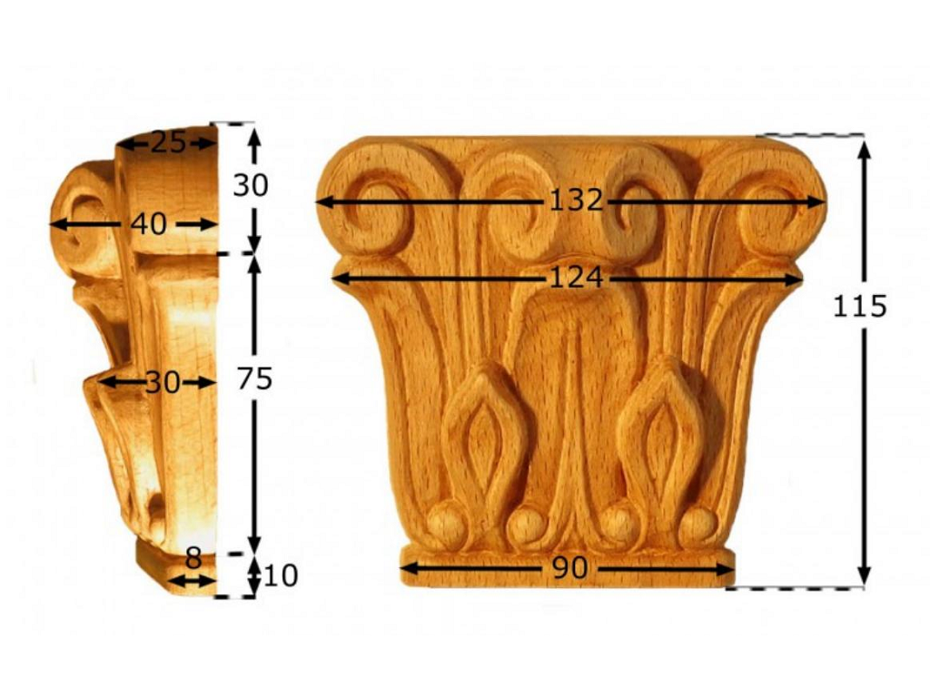 pruka675bbu.png CAPITELLO LEGNO FAGGIO W98xH110xD33- W115xH130xD40- W80xH90xD26 prodotto da PRU - immagine 1