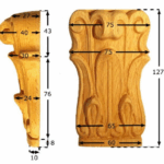 Capitello Legno Faggio w125xh75xd42 Pru