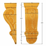 CAPITELLO LEGNO FAGGIO W85xH265xD82- W98xH320xD100- W65xH180xD58 prodotto da PRU