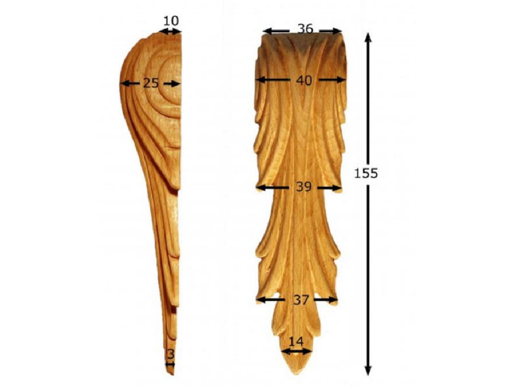 pruka679bu.png Capitello Legno Faggio w40xh150xd25 Pru - immagine 1