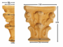 CAPITELLO LEGNO FAGGIO W105xH110xD36- W125xH125xD36- W145xH150xD44- W160xH165xD50- W190xH190xD56- W215xH215xD62 prodotto da PRU - immagine 2