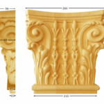CAPITELLO LEGNO FAGGIO W265xH270xD60- W360xH320xD60 INTAGLIATO A MANO prodotto da PRU