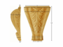 CAPITELLO LEGNO FAGGIO W360xH3350xD110- W370xH520xD130  INTAGLIATO A MANO prodotto da PRU - immagine 2