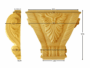 CAPITELLO LEGNO FAGGIO W360xH3350xD110- W370xH520xD130  INTAGLIATO A MANO prodotto da PRU