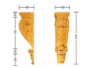 CAPITELLO LEGNO FAGGIO W60xH210xD60- W75xH265xD75- W90xH320xD90- W120xH400xD120 prodotto da PRU - immagine 2